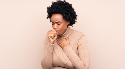 woman having shortness of breath